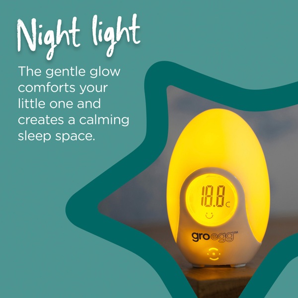 Tommee Tippee Gro Egg Baby Room Thermometer and Night Light Smyths