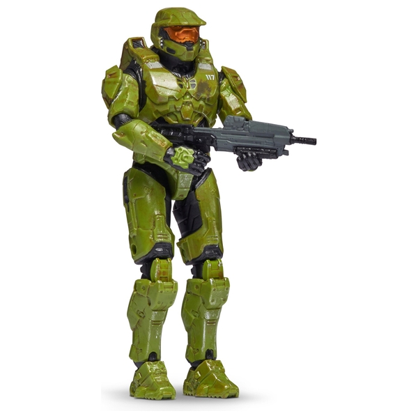 HALO 9.5cm “World of Halo” Master Chief with Assault Rifle | Smyths ...