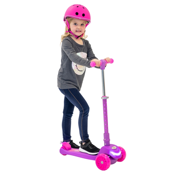 858 Elite LED Light Up Scooter Pink Smyths Toys UK