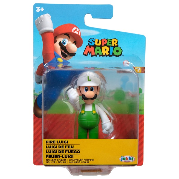 Nintendo Super Mario 6cm Fire Luigi Figure | Smyths Toys Ireland