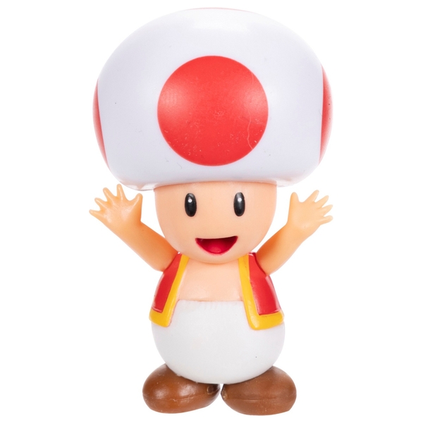 Nintendo Super Mario 6cm Red Toad Figure | Smyths Toys UK