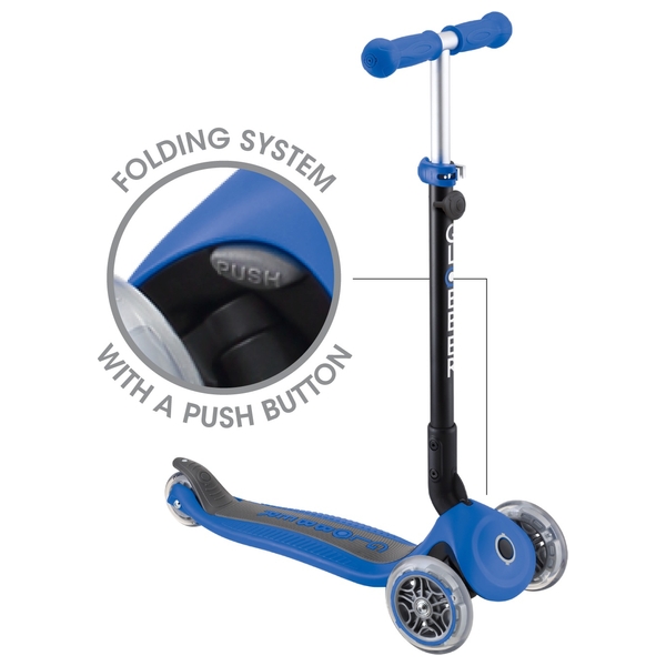 Globber GO UP FOLDABLE PLUS Navy Blue Scooter | Smyths Toys UK