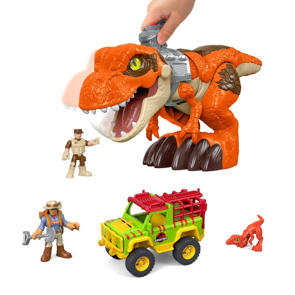Imaginext Jurassic World T. rex Expedition Dinosaur Toys, 7-Piece Playset 