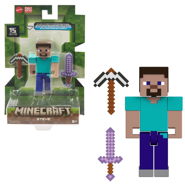 Minecraft Core 8cm Action Figure - Steve | Smyths Toys UK
