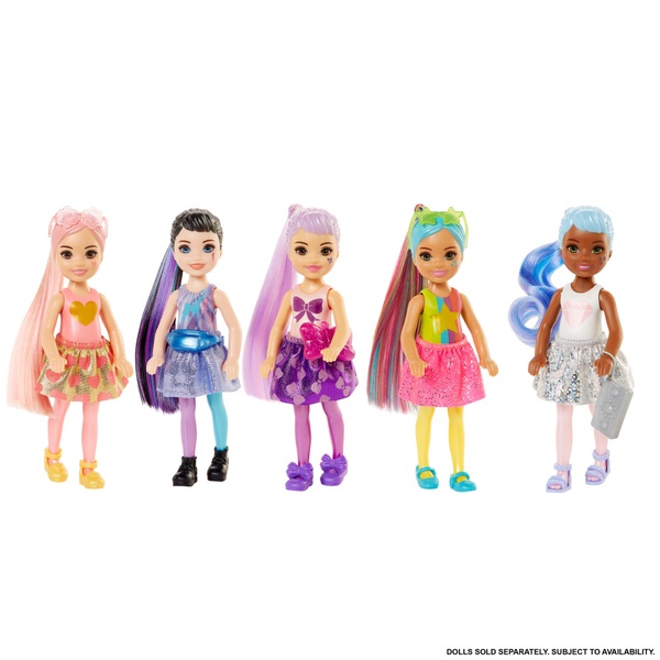 Barbie Colour Reveal Chelsea Doll Shimmer and Shine Series with 6