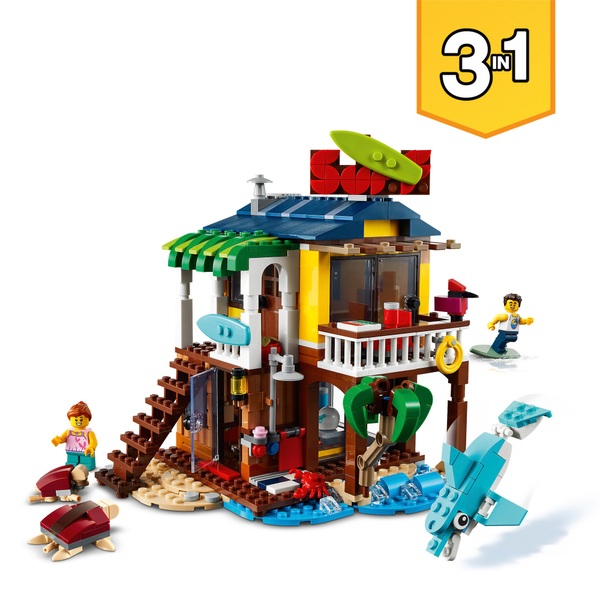 LEGO 31118 Creator 3 in 1 Surfer Beach House Building Set | Smyths Toys UK