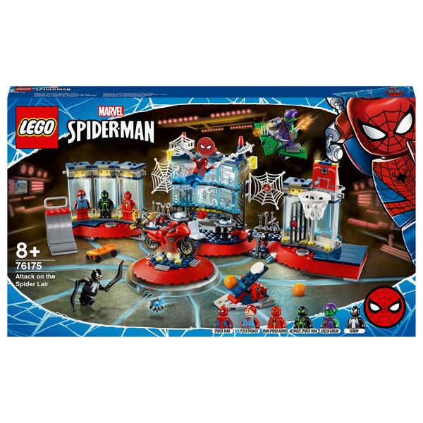 LEGO Marvel 76175 Spider-Man Attack on the Spider Lair Set | Smyths Toys UK