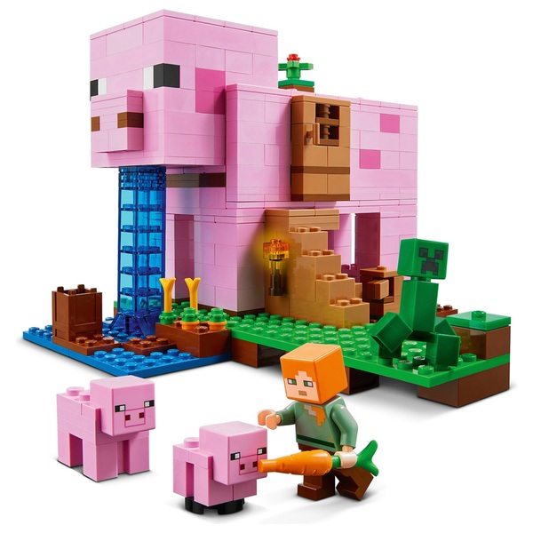 LEGO 21170 Minecraft The Pig House Building Set Smyths Toys Ireland