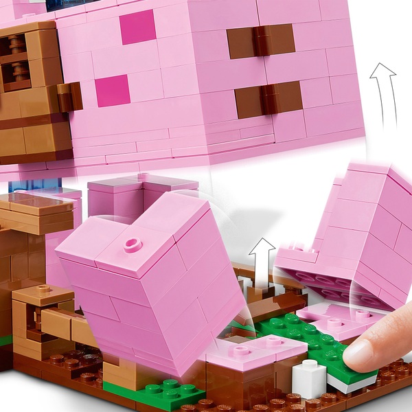 LEGO 21170 Minecraft The Pig House Building Set Smyths Toys UK