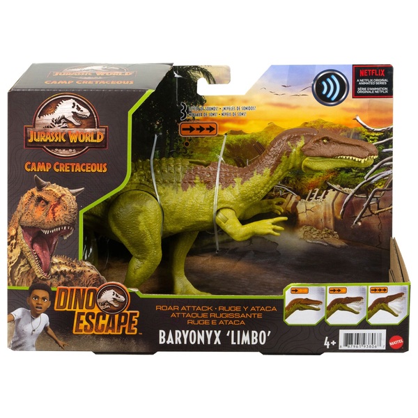 Jurassic World Roar Attack Baryonyx Limbo Dinosaur Toy | Smyths Toys UK