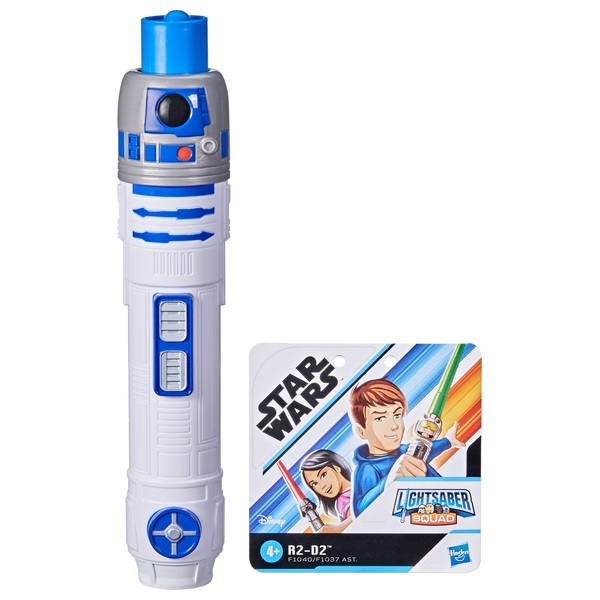 Star Wars Lightsaber Squad R2 D2 Extendable Blue Lightsaber Roleplay Toy Smyths Toys Ireland