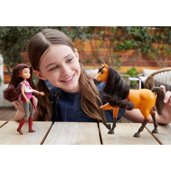 DreamWorks Spirit Untamed Lucky Doll and Spirit Horse Figure | Smyths ...