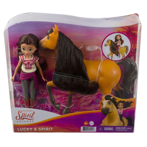 DreamWorks Spirit Untamed Lucky Doll and Spirit Horse Figure