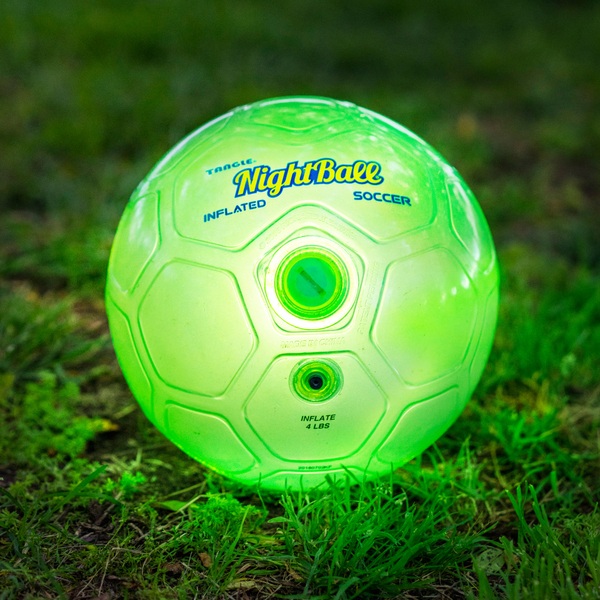 Tangle NightBall Light Up Football Green Size 5