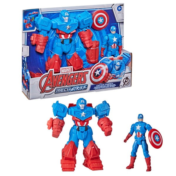 Marvel Avengers Mech Strike 20cm Captain America Action Figure | Smyths ...