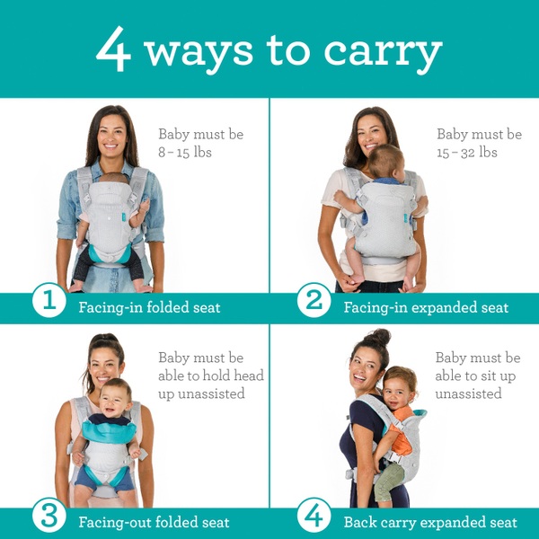 Infantino Flip 4in1 Light & Airy Baby Carrier Smyths Toys UK