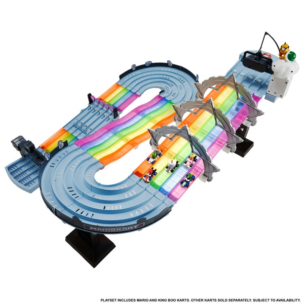 Hot Wheels Mario Kart Rainbow Road Playset With Vehicles Smyths Toys Uk 0605