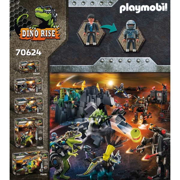 Accessoires Inclus Dino Rise Playmobil Tyrannosaure et Robot Géant Cadeau idéal pour les enfants passionnés de dinosaures 