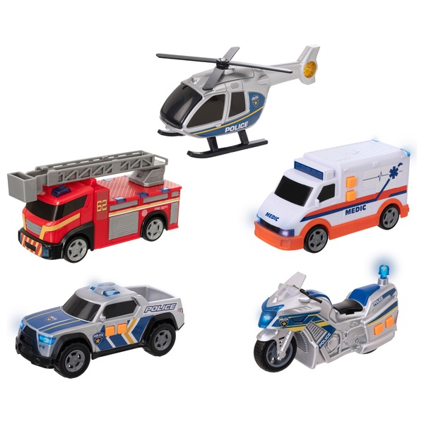 Super Wheelz Lights and Sounds Emergency Vehicle 5 Pack | Smyths Toys UK