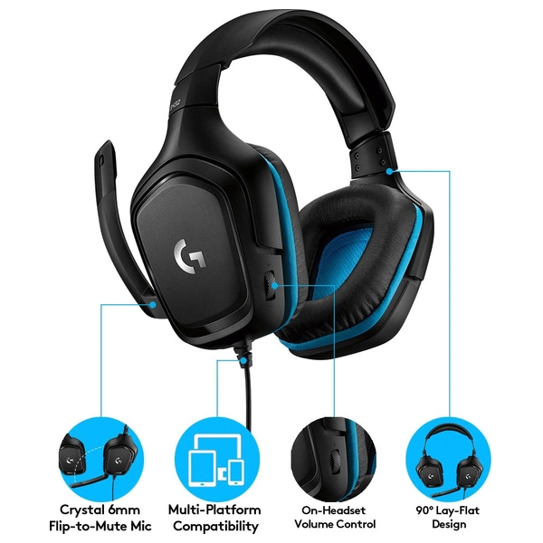 Logitech G432 7 1 Surround Gaming Headset Smyths Toys Ireland - roblox deluxe game headset