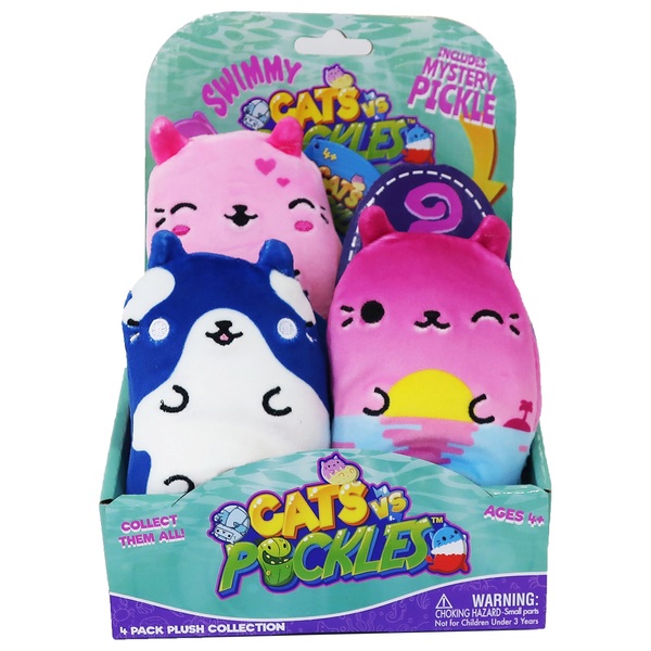 Cats vs Pickles Swimmy Exclusive Character 4-Pack with Surprise Pickle ...