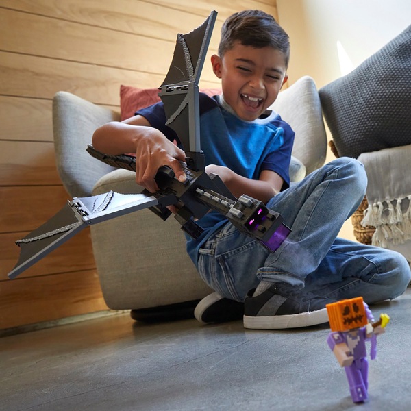 Minecraft Ultimate Ender Dragon And Steve Figure Smyths Toys Uk
