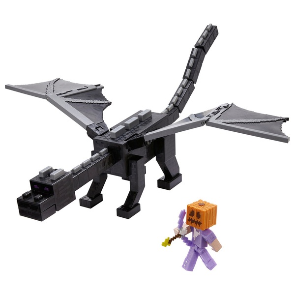 Minecraft Ultimate Ender Dragon and Steve Figure | Smyths Toys UK