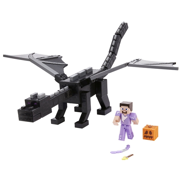 Minecraft Ultimate Ender Dragon and Steve Figure | Smyths Toys UK