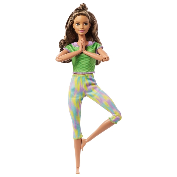 Barbie Made to Move Brunette Top Knot Doll