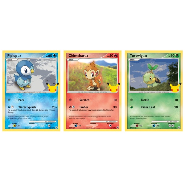 Pokémon Trading Card Game 25th Anniversary Sinnoh Starters 3 Pack