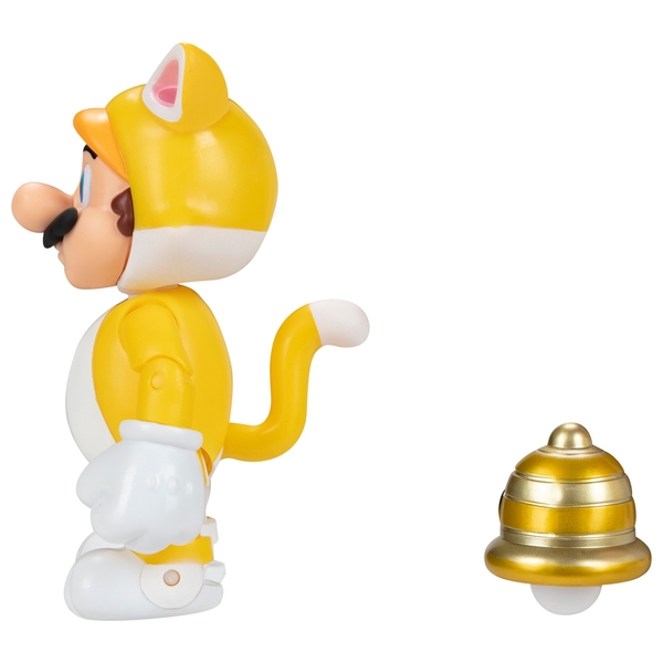 Nintendo 10cm Super Mario Cat Mario Figure with Bell | Smyths Toys UK