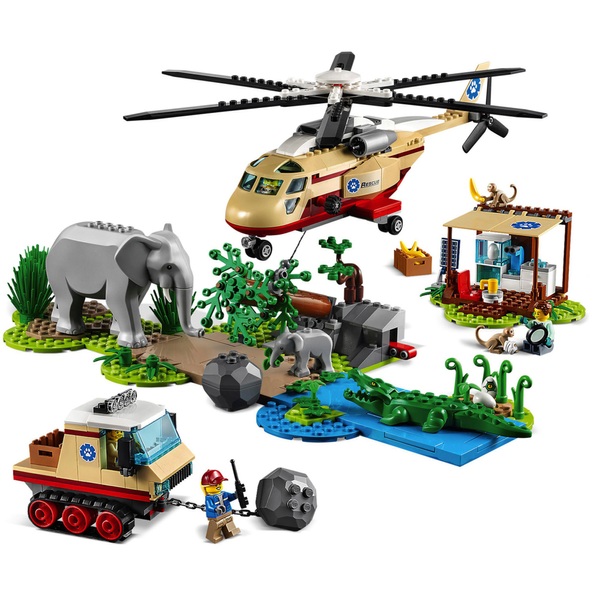 LEGO 60302 City Wildlife Rescue Operation Vet Clinic Set | Smyths Toys UK