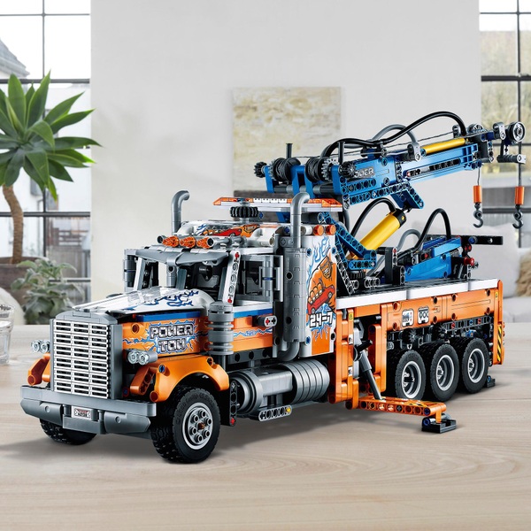 LEGO Technic 42128 Heavy-Duty Tow Truck Toy with Pneumatic Crane ...