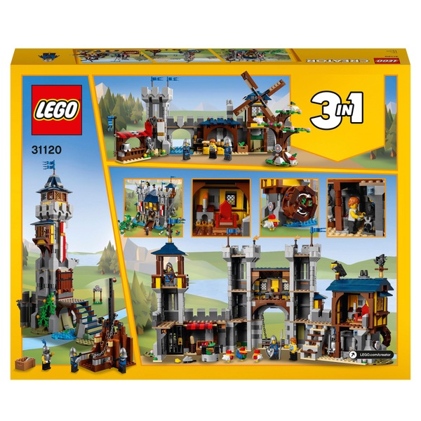LEGO Creator 31120 3-in-1 Medieval Castle & Dragon Toy Set