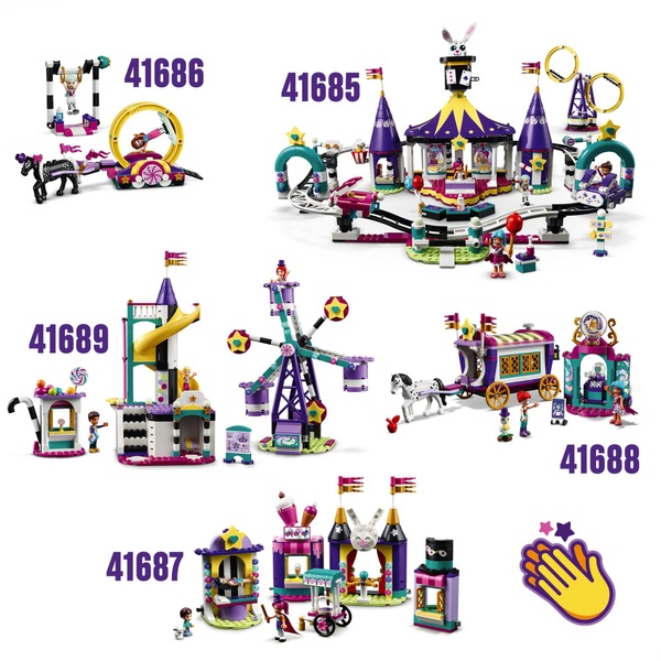 LEGO 41687 Friends Magical Funfair Stalls Fairground Play Set | Smyths ...