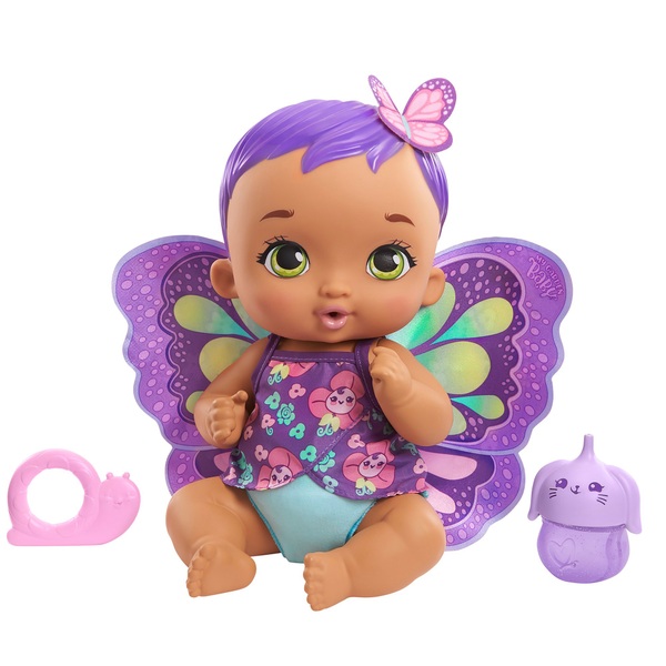 My Garden Baby - Mon Premier Bébé Papillon, bleu, 23 cm, corps souple avec  ailes en peluche - Poupée / Poupon - Des 18 mois - La Poste