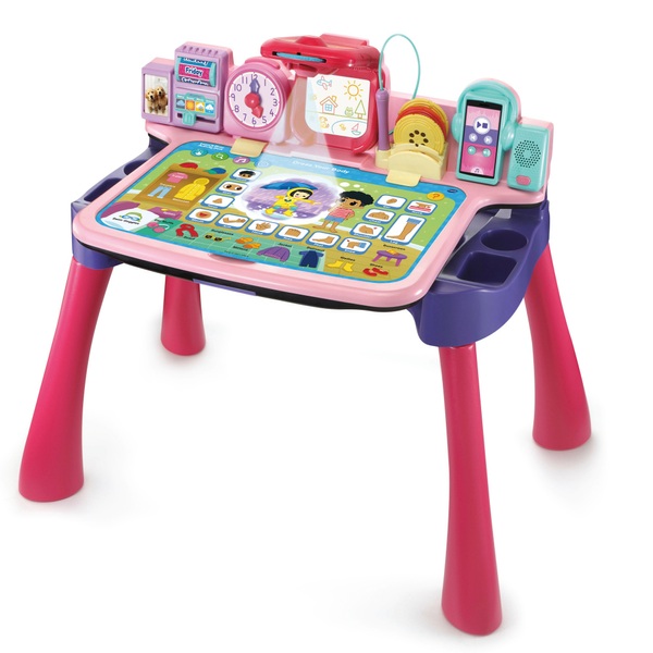 VTech Draw and Learn Activity Desk Pink | Smyths Toys Ireland