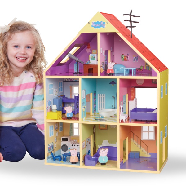 Peppa Pig's Wooden Playhouse 65cm | Smyths Toys UK