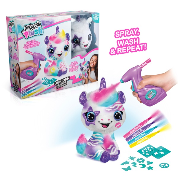  Canal Toys Personalize Airbrush Plush Large Kitty! Decorate,  wash, Repeat! Customize Your own Spray Art Plush with Markers, Battery  Powered Airbrush and 100+ Stencils. Ages 6+ : Toys & Games