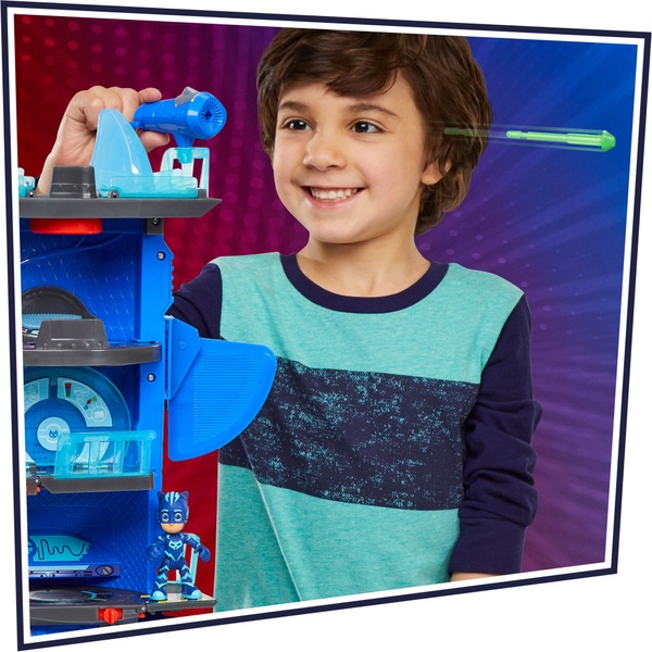 PJ Masks Deluxe Battle Headquarters Playset with 2 Action Figure ...