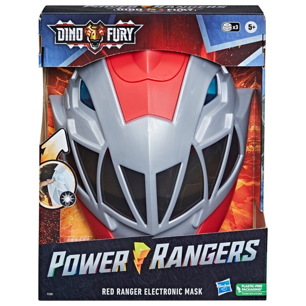 Power Rangers Dino Fury Red Ranger Electronic Mask Smyths Toys UK