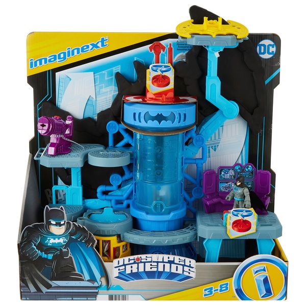 Batman playset with Lights and Sounds for Kids Ages 3 to 8 Years DC Super Friends Fisher-Price Imaginext Bat-Tech Batcave 