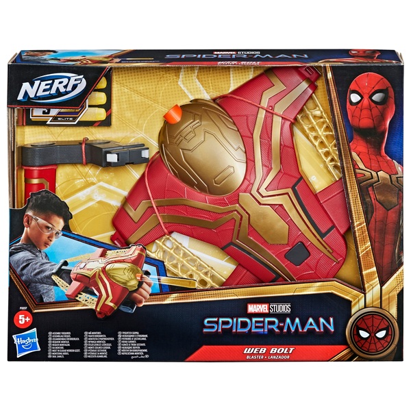 Marvel Spider-Man Web Bolt NERF Blaster with 3 Elite Darts | Smyths Toys UK