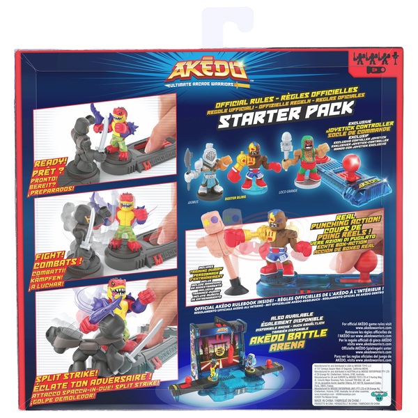 Akedo Ultimate Arcade Warriors Starter Pack Legendary Punch Attack Smyths Toys UK