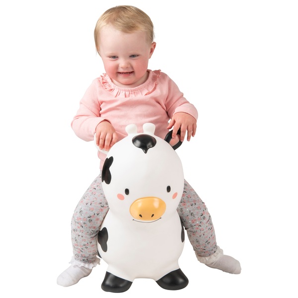 Big Steps Inflatable Cow Hopper Black & White Smyths Toys UK