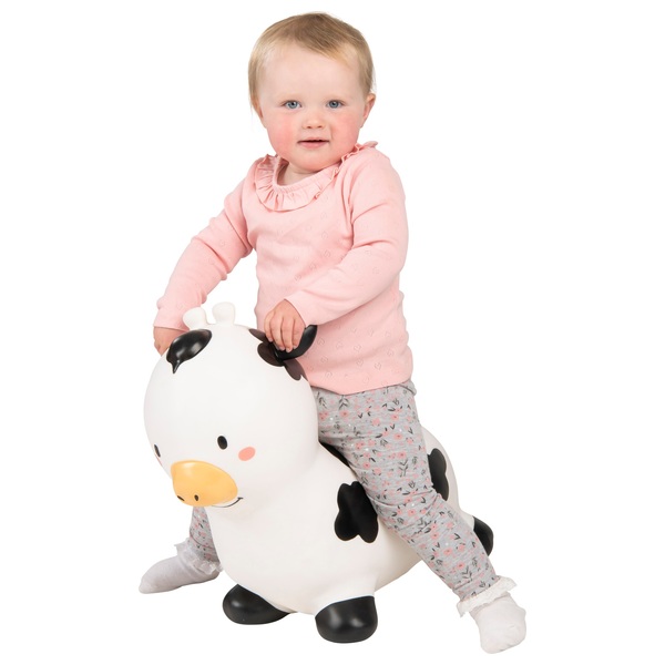 Big Steps Inflatable Cow Hopper Black & White Smyths Toys UK