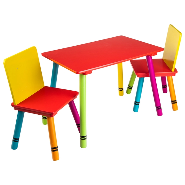 Wooden Crayon Table And Chair Set, Toddler Wooden Table And Chairs Uk