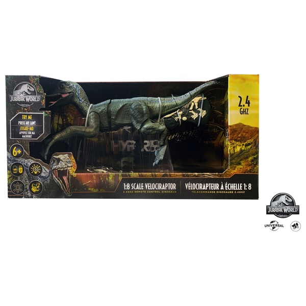Jurassic World 18 Scale Remote Control Blue Velociraptor Smyths Toys UK