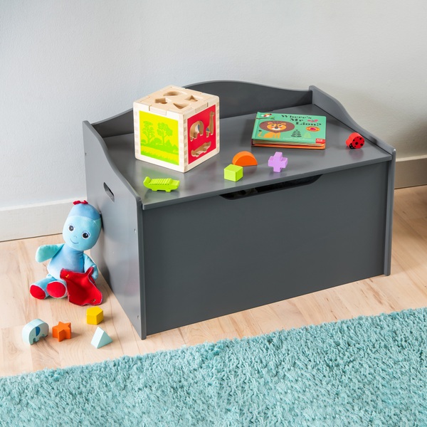 Wooden Toy Box Grey | Smyths Toys UK