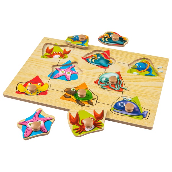 Easy Grab Wooden Puzzle Under the Sea | Smyths Toys UK